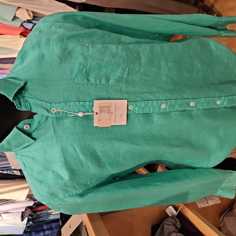 Men's washed linen sport shirt